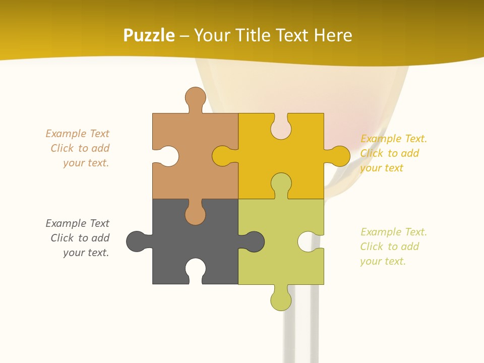 Mimosa Cocktail - Isolated On White PowerPoint Template