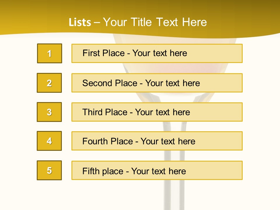 Mimosa Cocktail - Isolated On White PowerPoint Template