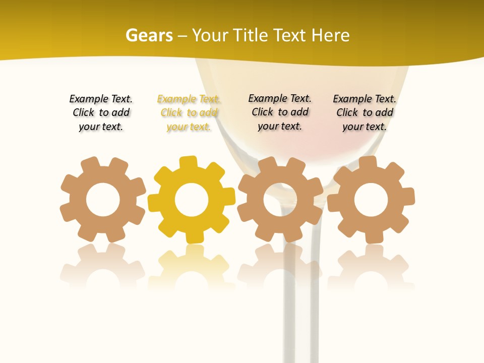 Mimosa Cocktail - Isolated On White PowerPoint Template