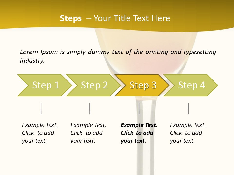 Mimosa Cocktail - Isolated On White PowerPoint Template