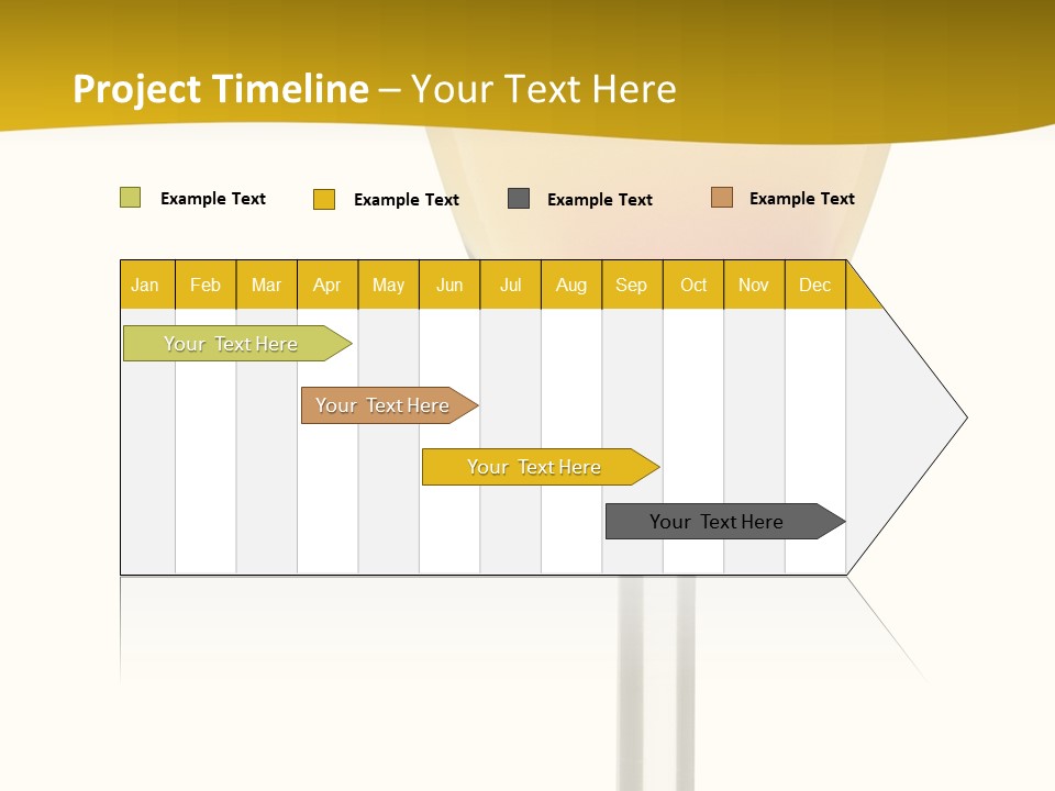 Mimosa Cocktail - Isolated On White PowerPoint Template
