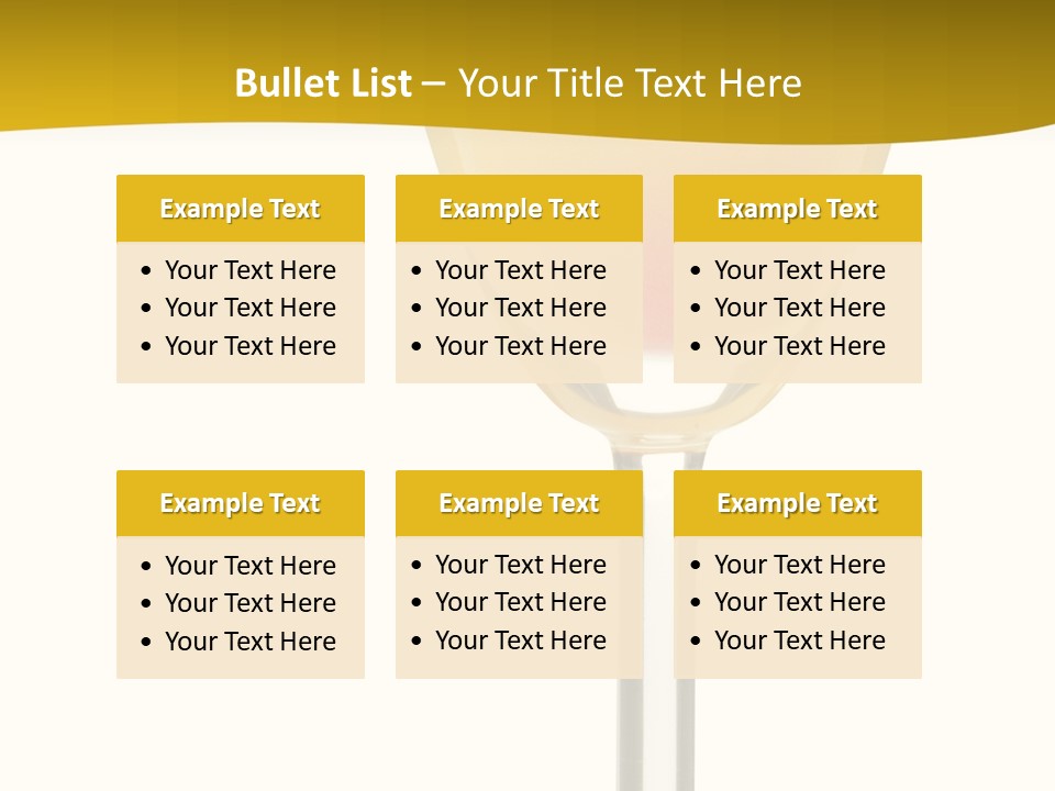 Mimosa Cocktail - Isolated On White PowerPoint Template