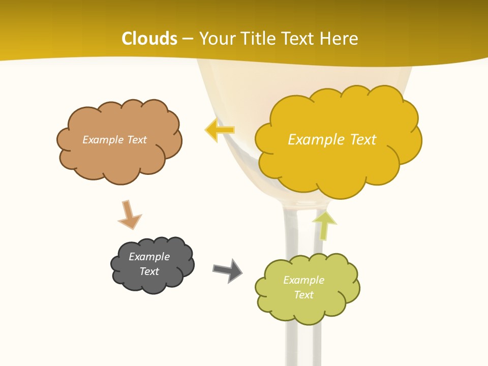 Mimosa Cocktail - Isolated On White PowerPoint Template