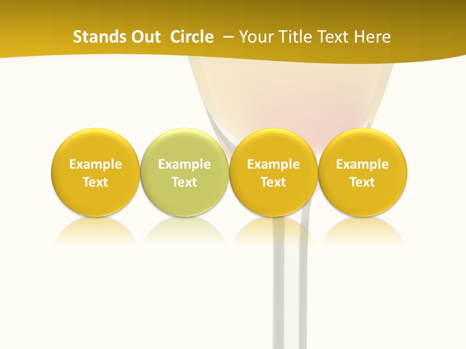 Mimosa Cocktail - Isolated On White PowerPoint Template