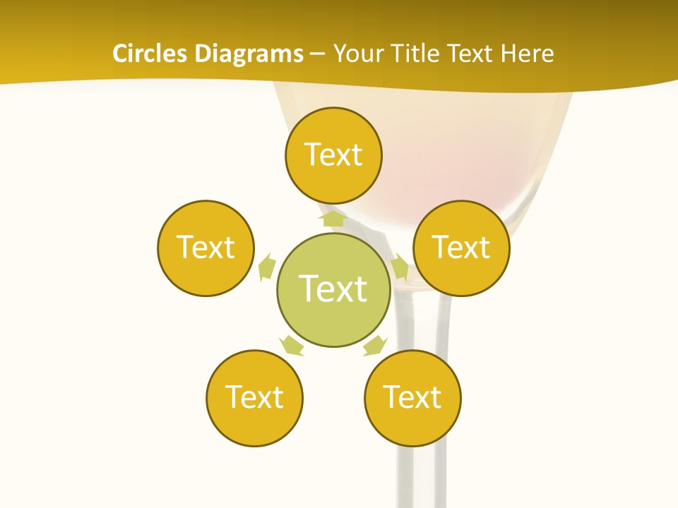 Mimosa Cocktail - Isolated On White PowerPoint Template