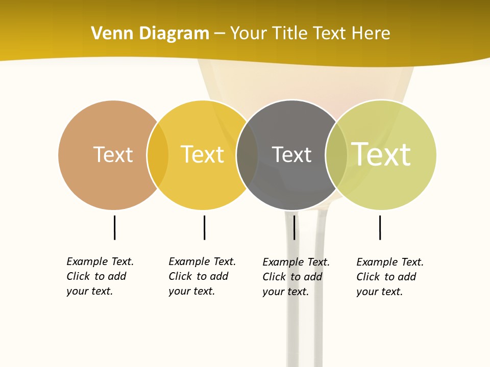 Mimosa Cocktail - Isolated On White PowerPoint Template