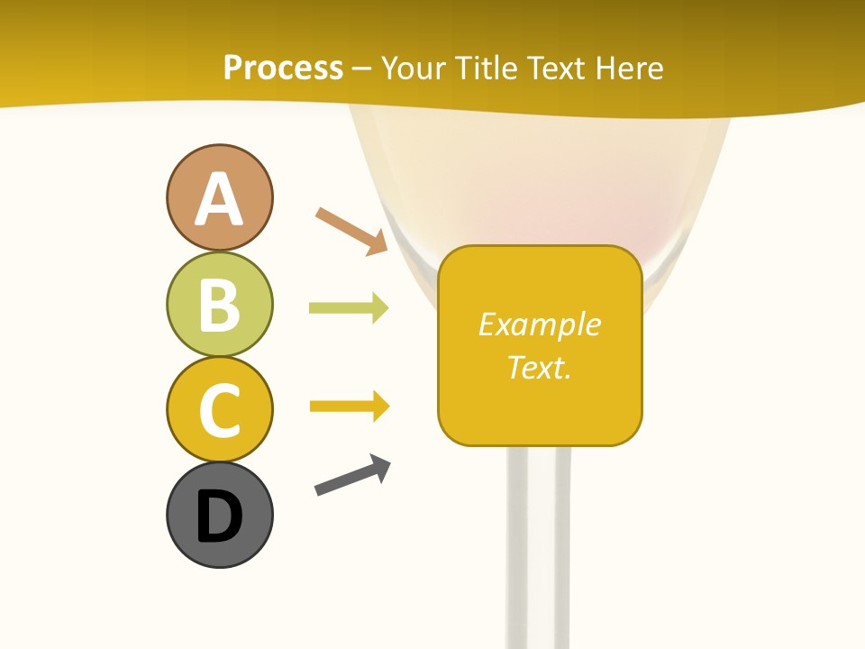 Mimosa Cocktail - Isolated On White PowerPoint Template