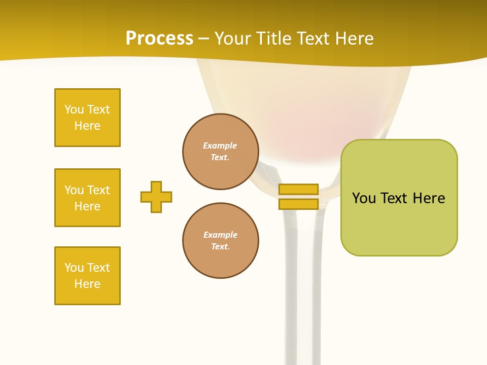 Mimosa Cocktail - Isolated On White PowerPoint Template