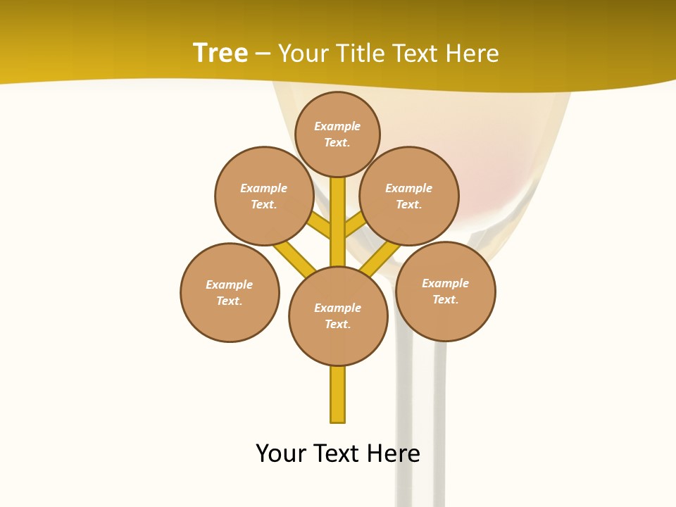 Mimosa Cocktail - Isolated On White PowerPoint Template