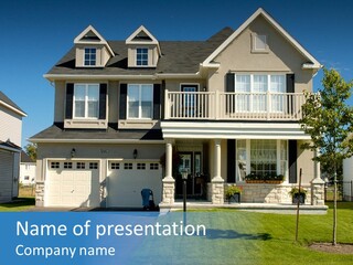 New House In A New Development PowerPoint Template