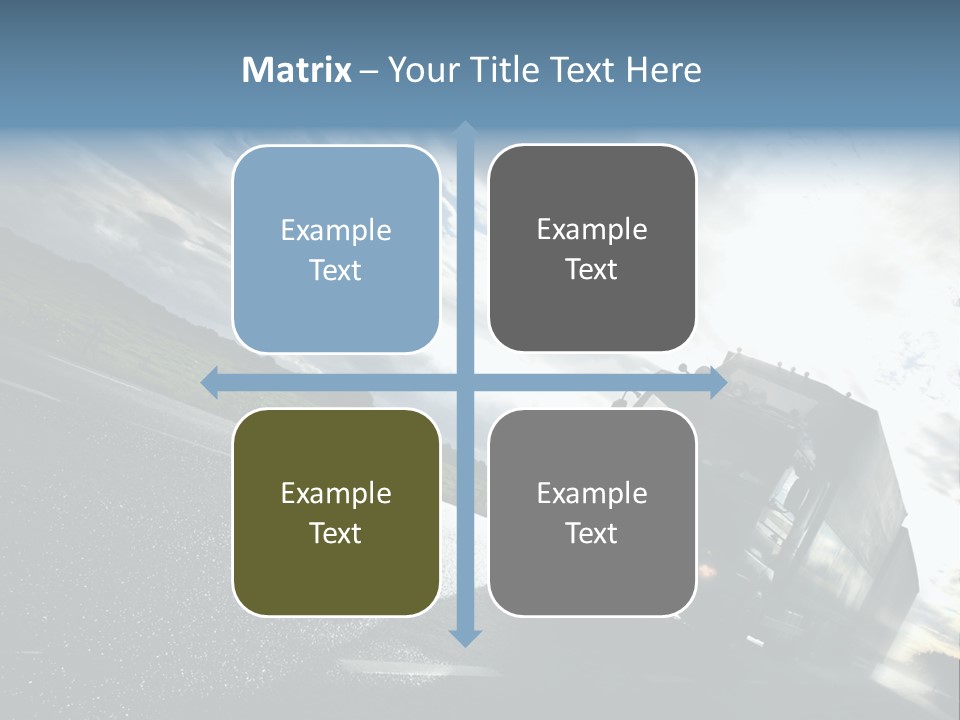 Truck Driving On Country-Road/Motion PowerPoint Template