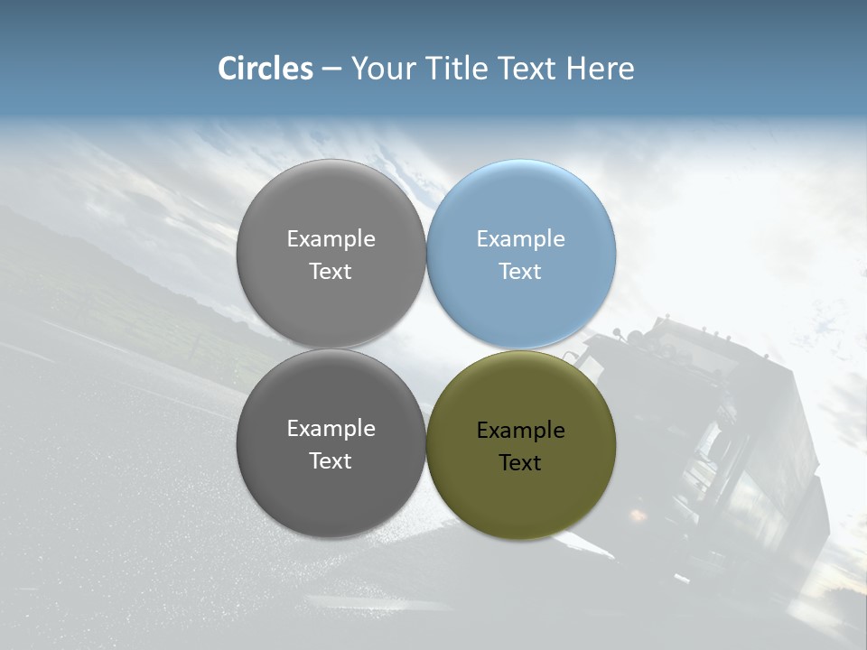 Truck Driving On Country-Road/Motion PowerPoint Template