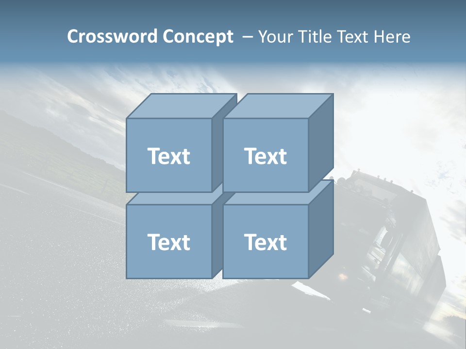 Truck Driving On Country-Road/Motion PowerPoint Template