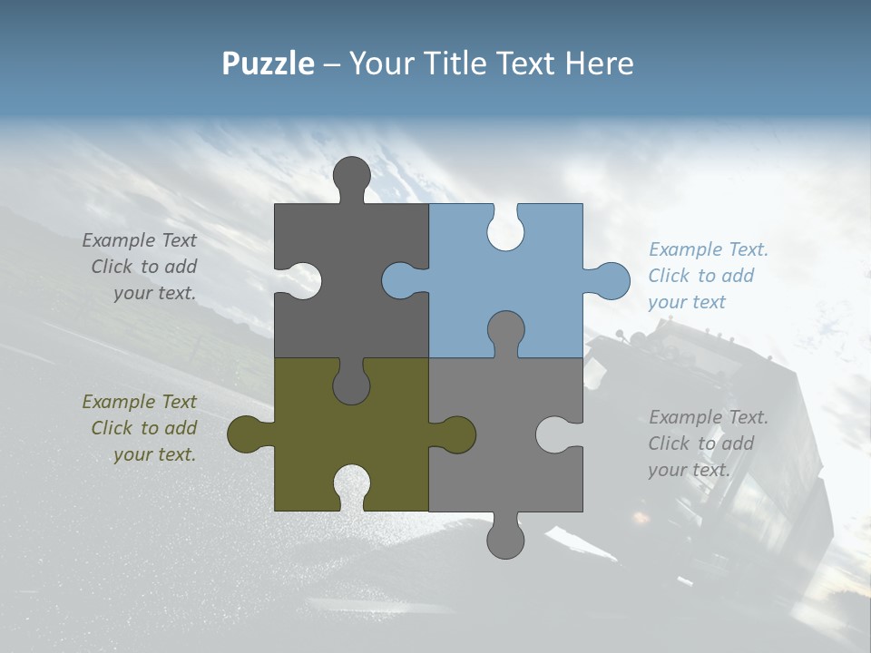 Truck Driving On Country-Road/Motion PowerPoint Template