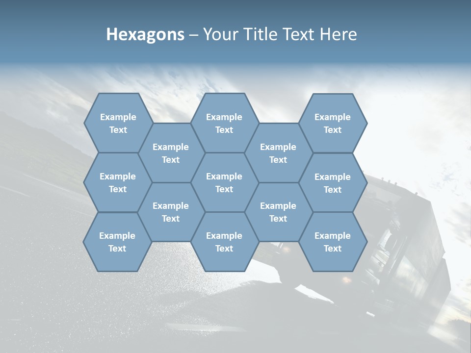 Truck Driving On Country-Road/Motion PowerPoint Template