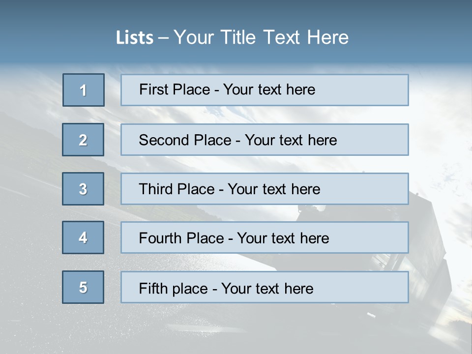 Truck Driving On Country-Road/Motion PowerPoint Template