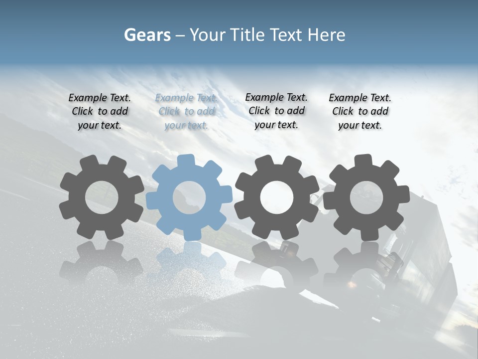 Truck Driving On Country-Road/Motion PowerPoint Template