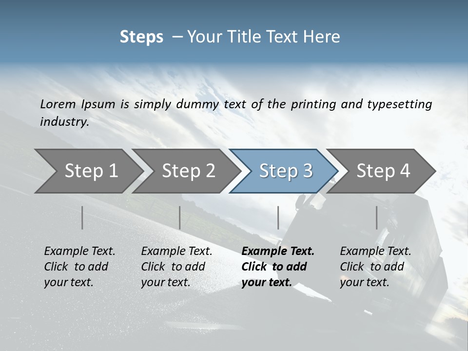 Truck Driving On Country-Road/Motion PowerPoint Template