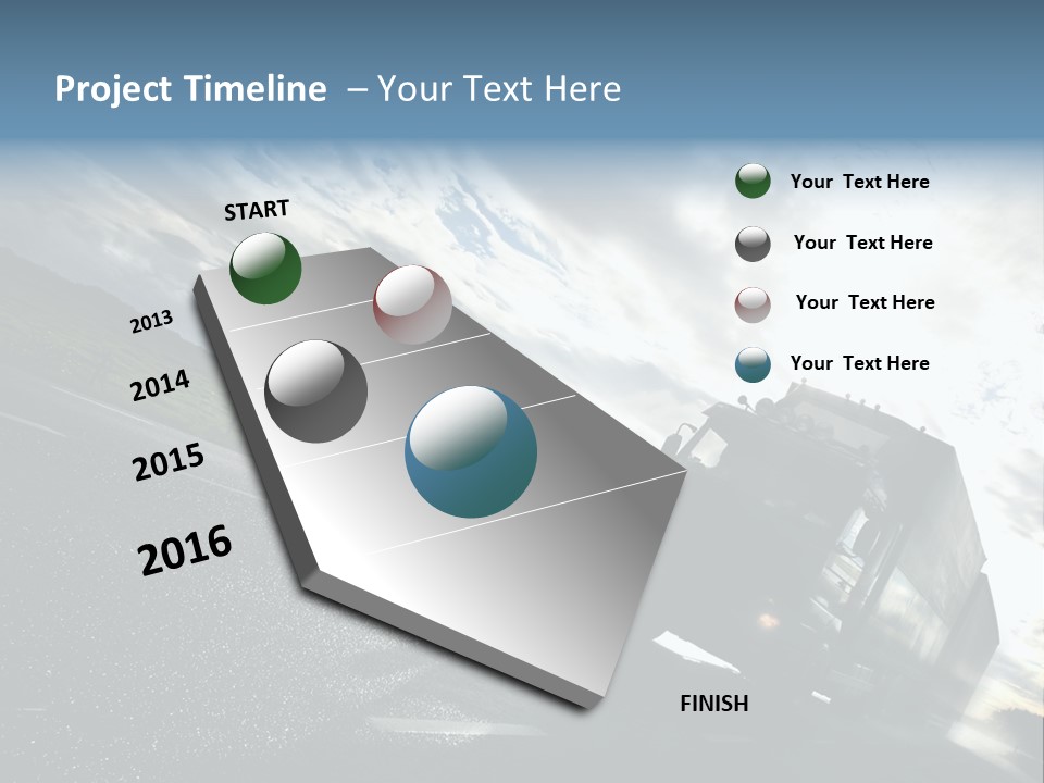 Truck Driving On Country-Road/Motion PowerPoint Template