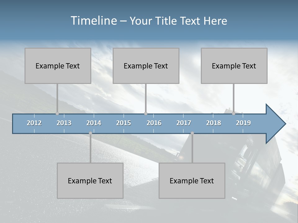 Truck Driving On Country-Road/Motion PowerPoint Template