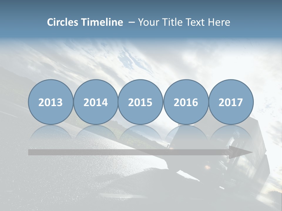 Truck Driving On Country-Road/Motion PowerPoint Template