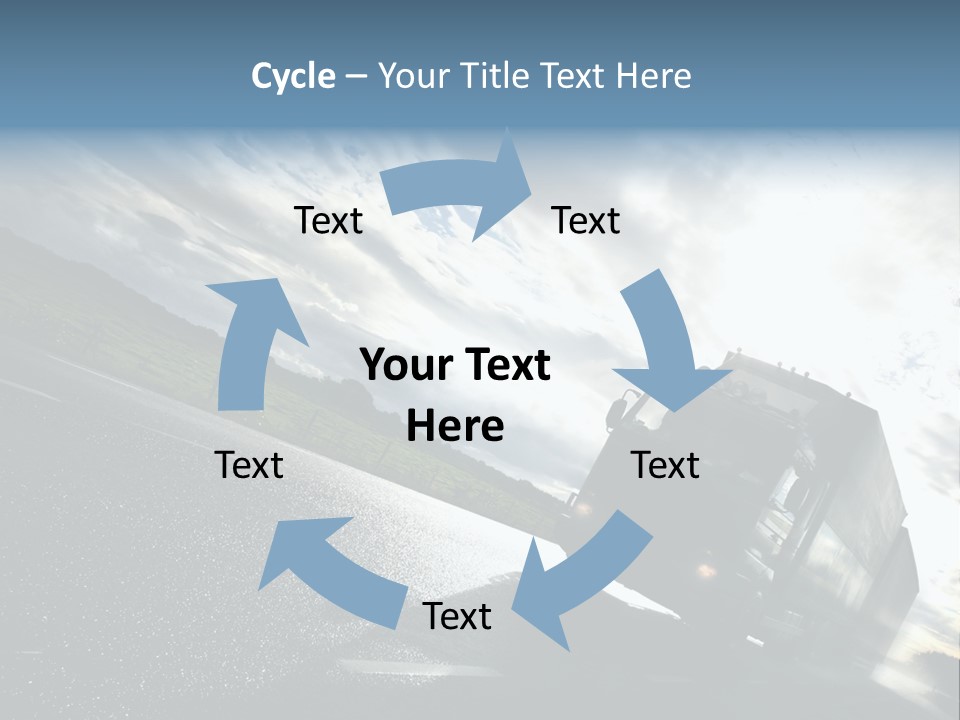 Truck Driving On Country-Road/Motion PowerPoint Template