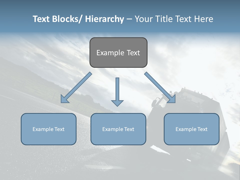 Truck Driving On Country-Road/Motion PowerPoint Template