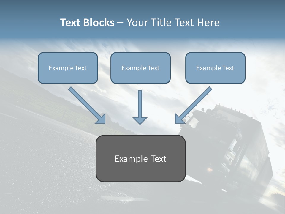 Truck Driving On Country-Road/Motion PowerPoint Template