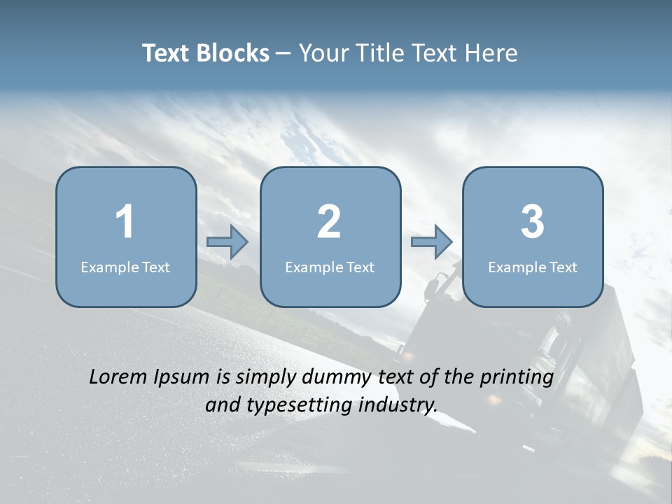 Truck Driving On Country-Road/Motion PowerPoint Template
