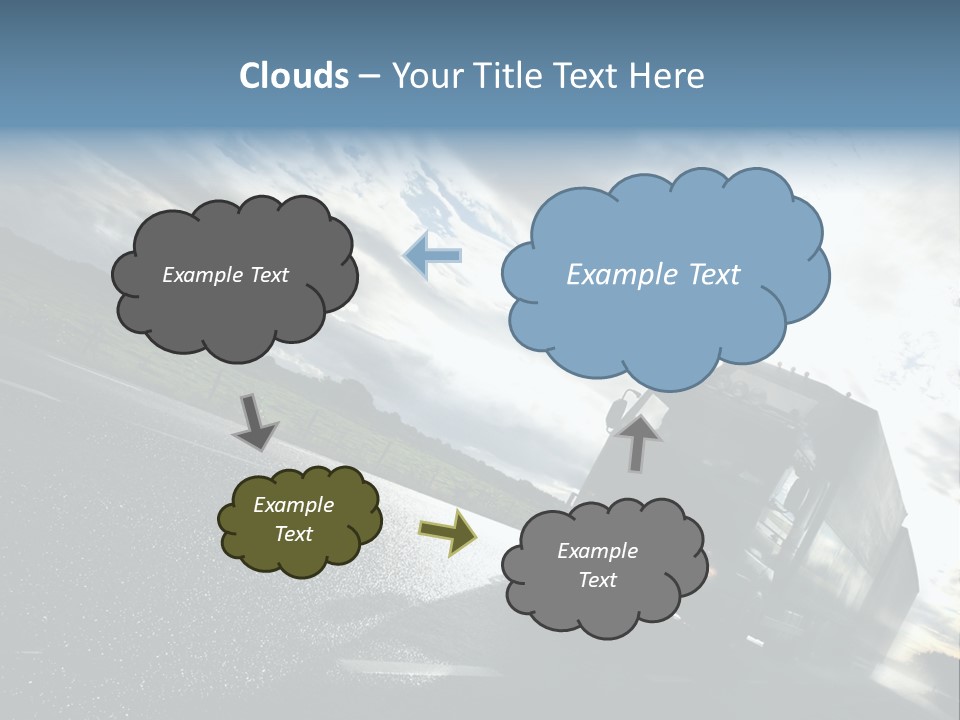 Truck Driving On Country-Road/Motion PowerPoint Template