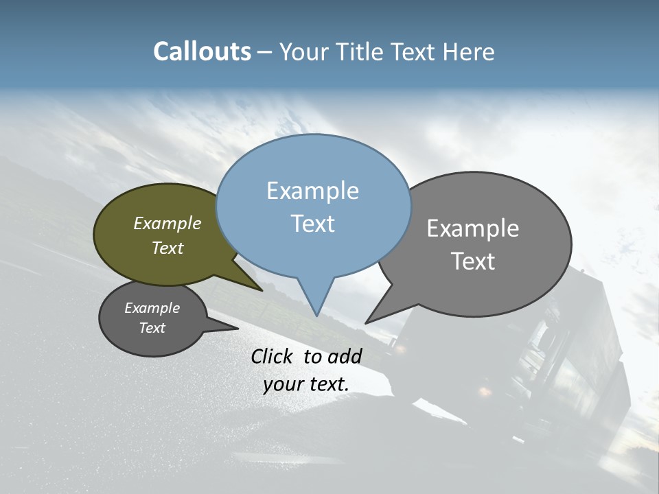 Truck Driving On Country-Road/Motion PowerPoint Template