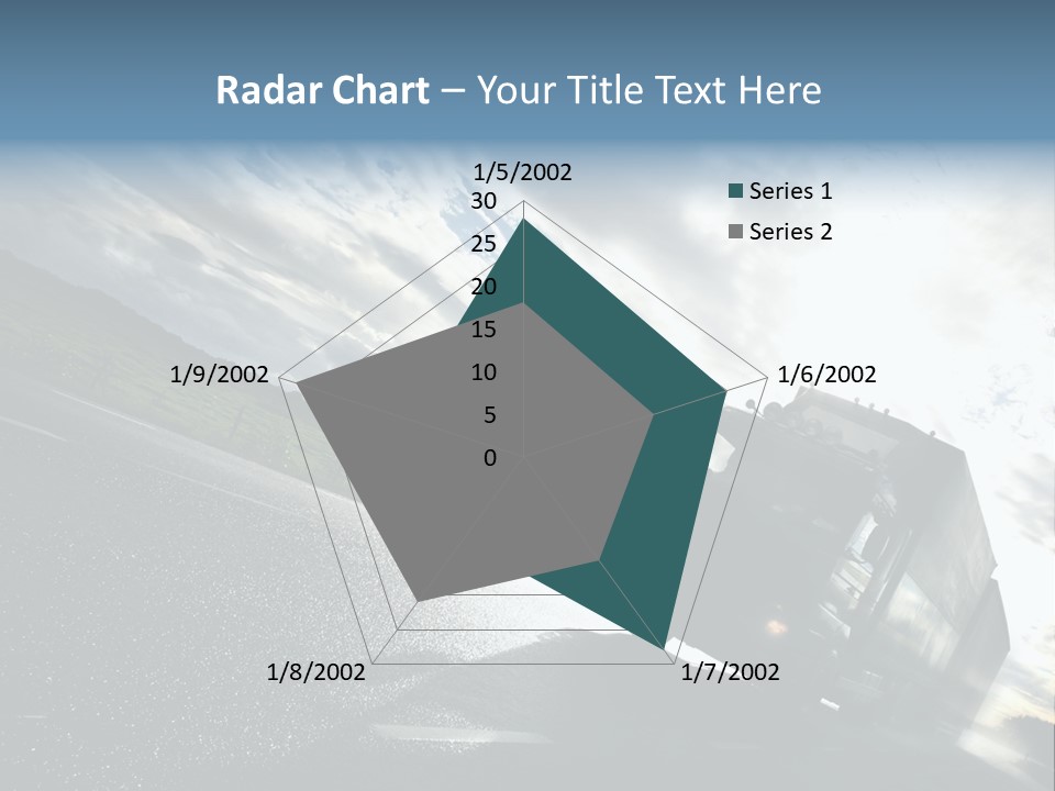Truck Driving On Country-Road/Motion PowerPoint Template