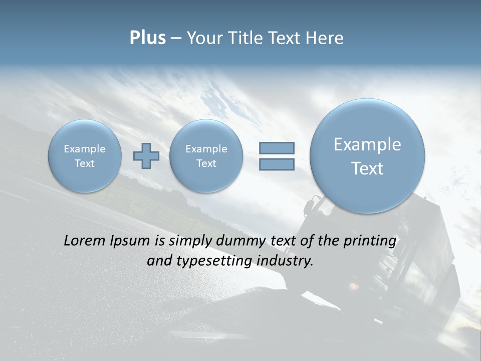 Truck Driving On Country-Road/Motion PowerPoint Template