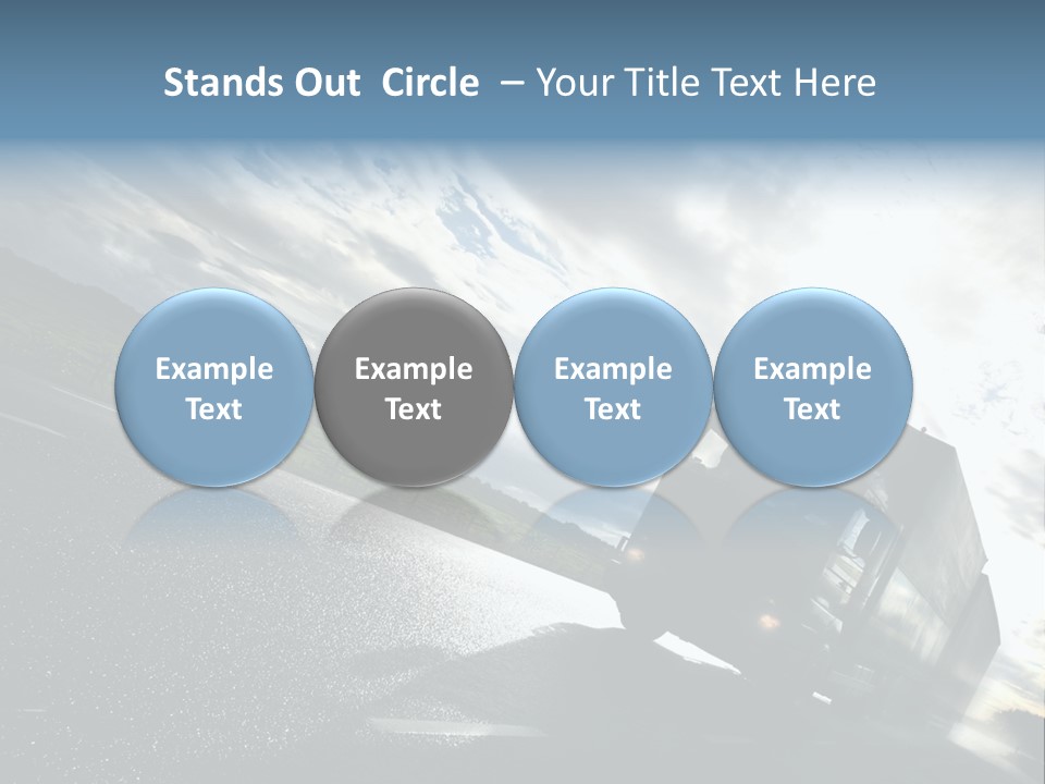 Truck Driving On Country-Road/Motion PowerPoint Template