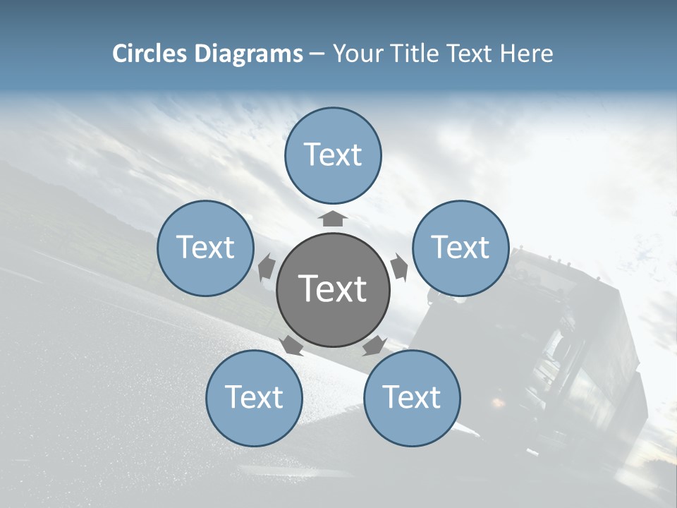 Truck Driving On Country-Road/Motion PowerPoint Template