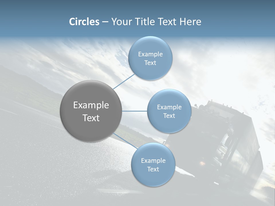 Truck Driving On Country-Road/Motion PowerPoint Template