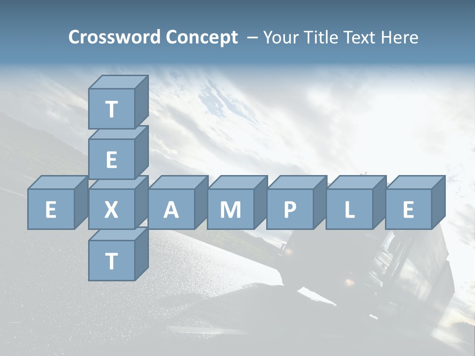 Truck Driving On Country-Road/Motion PowerPoint Template