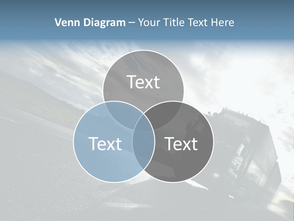 Truck Driving On Country-Road/Motion PowerPoint Template
