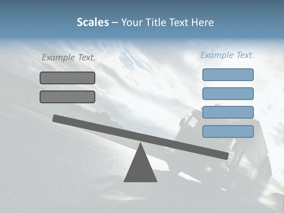 Truck Driving On Country-Road/Motion PowerPoint Template