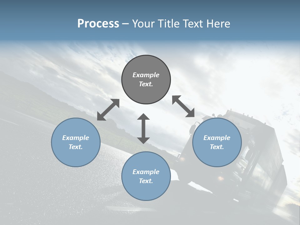 Truck Driving On Country-Road/Motion PowerPoint Template