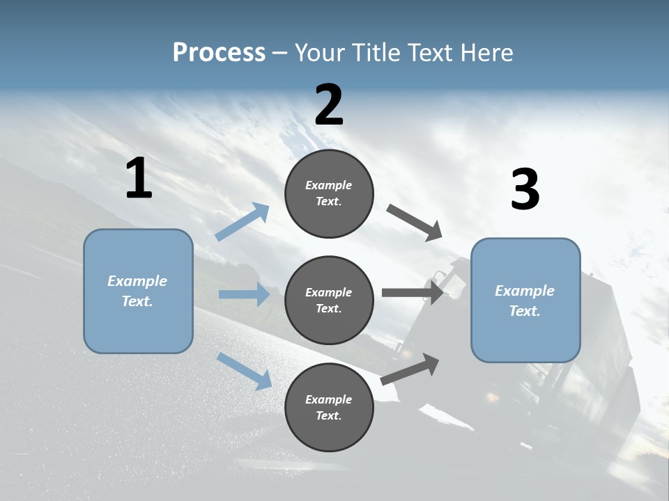 Truck Driving On Country-Road/Motion PowerPoint Template