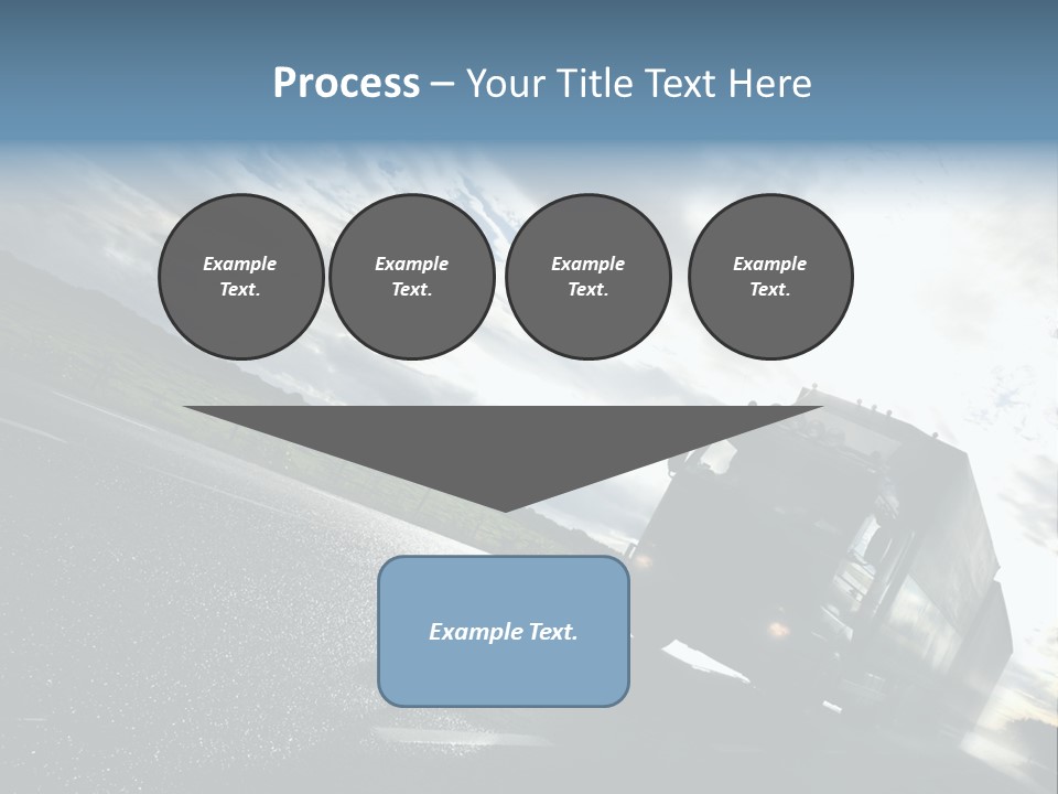 Truck Driving On Country-Road/Motion PowerPoint Template