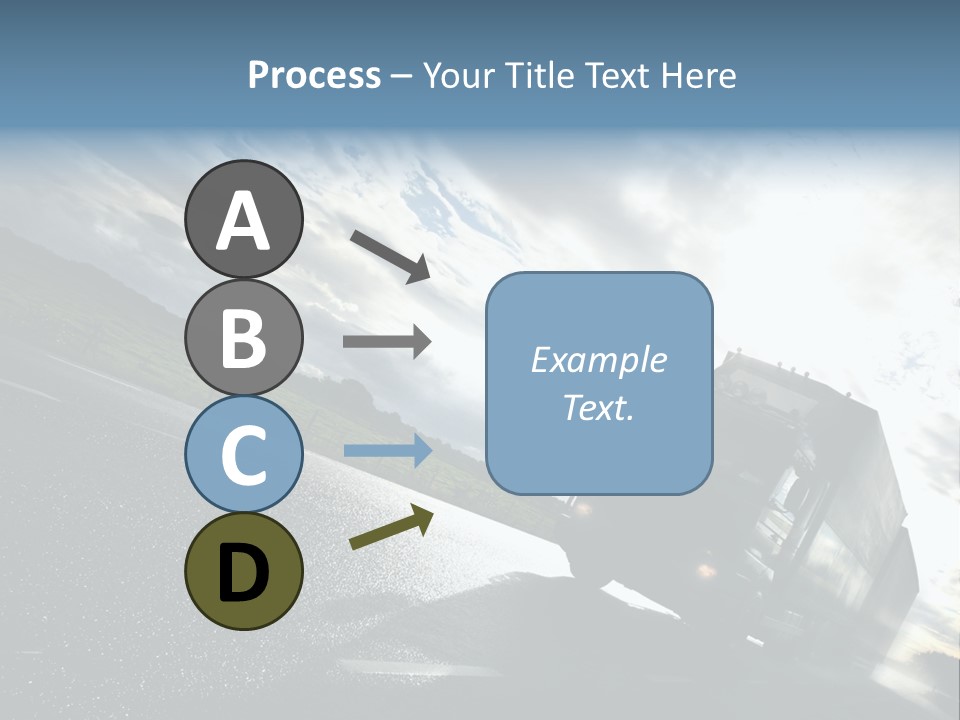 Truck Driving On Country-Road/Motion PowerPoint Template