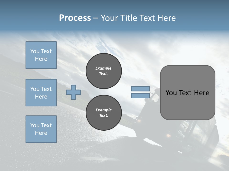 Truck Driving On Country-Road/Motion PowerPoint Template