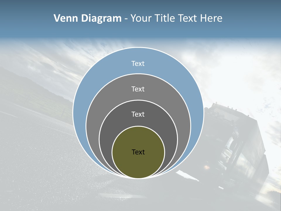 Truck Driving On Country-Road/Motion PowerPoint Template