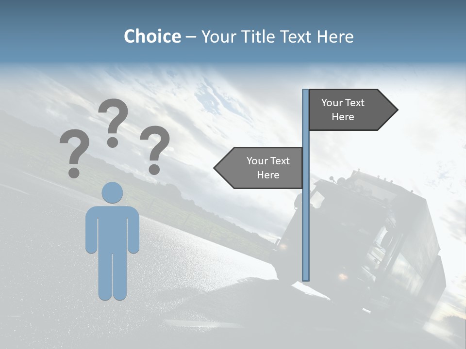 Truck Driving On Country-Road/Motion PowerPoint Template