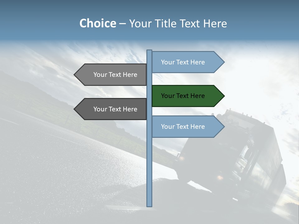 Truck Driving On Country-Road/Motion PowerPoint Template