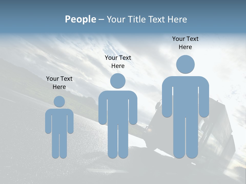 Truck Driving On Country-Road/Motion PowerPoint Template