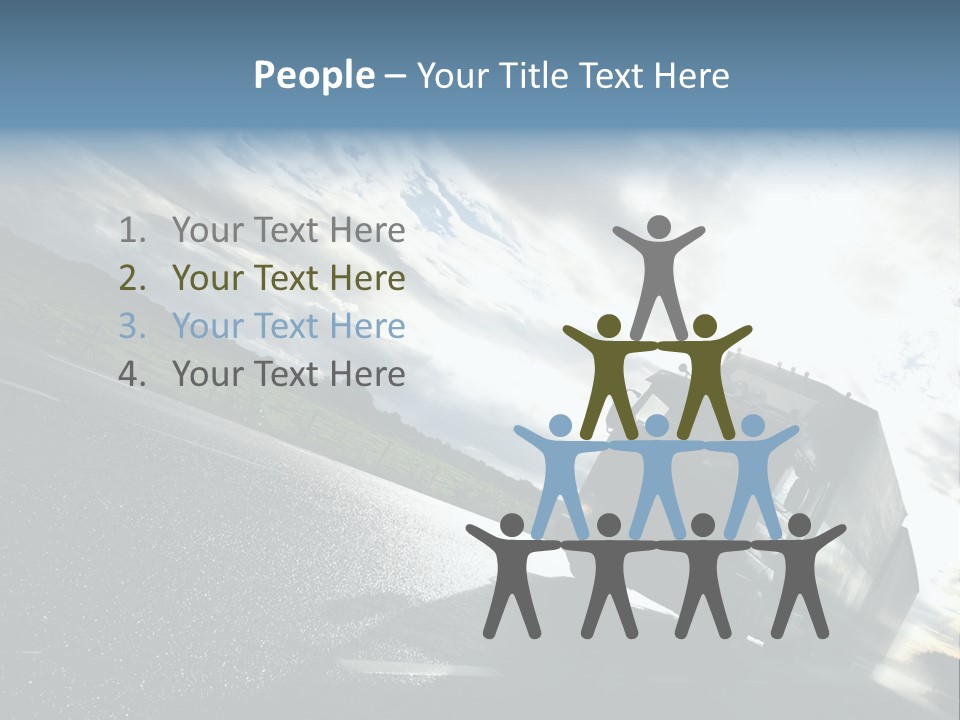 Truck Driving On Country-Road/Motion PowerPoint Template