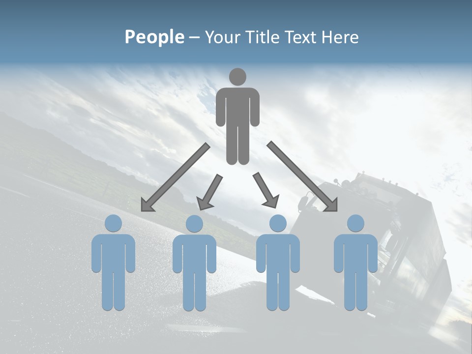 Truck Driving On Country-Road/Motion PowerPoint Template